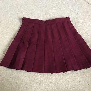 AA maroon Pleated skirt